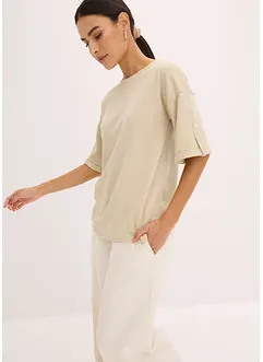 Shirt met viscose en glanzende print, bonprix