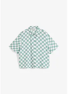 Geruite blouse met korte mouwen, bonprix