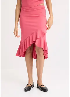 Jersey rok met volants, bonprix