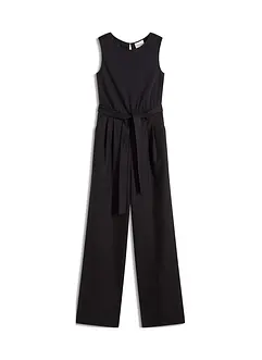 Jumpsuit in een jersey-linnenmix, bonprix