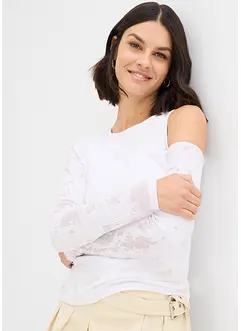 Off shoulder shirt in ausbrenner look, bonprix