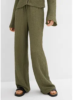 Wijde instapbroek van crêpe, bonprix