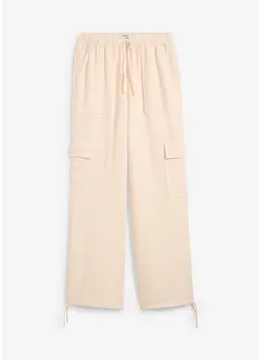 Cargo broek in vloeiende stof, bonprix
