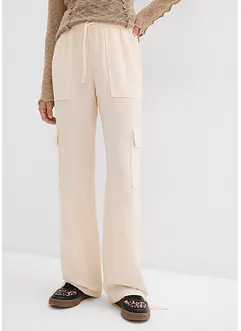 Cargo broek in vloeiende stof, bonprix