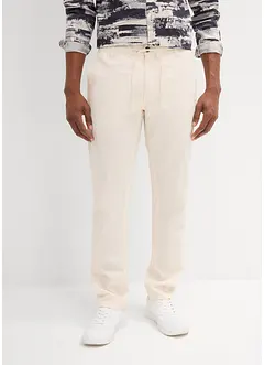 Regular fit chino met linnen, straight, bonprix