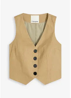 Gilet met linnen, bonprix