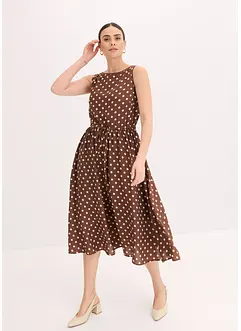 Midi jurk met bindceintuur, bonprix