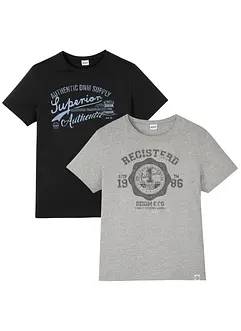 T-shirt (set van 2), bonprix