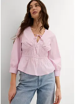 Blouse met plooitjes en elastische naden, bonprix