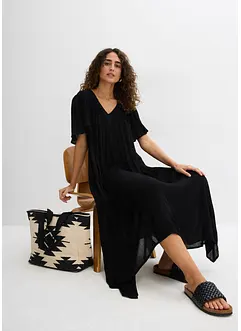 Lange kaftan jurk van crêpe, bonprix