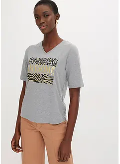 T-shirt met glitterprint, bonprix