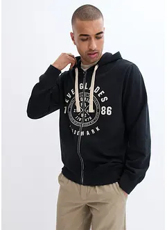 Sweatvest met capuchon en comfort fit, bonprix