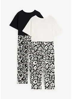Capri pyjama met katoen (4-dlg. set), bonprix