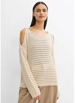 Boxy ajour trui met cut-outs, bonprix