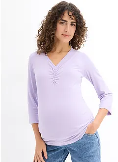 Geribd zwangerschapsshirt met opvallende hals, bonprix