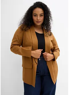 Wijde blazer in een mix van linnen en viscose, bonprix