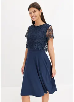 Midi jurk met kant, bonprix