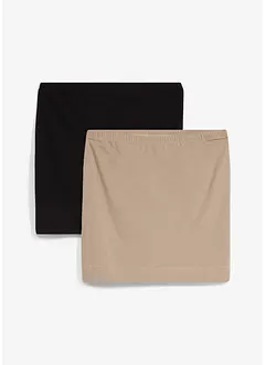 Stretch jersey rok met biologisch katoen (set van 2), bonprix