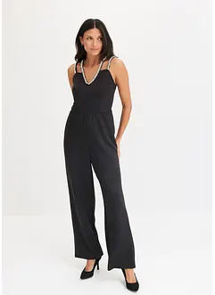 Jumpsuit met detail van strass, bonprix