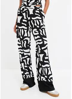 Gedessineerde jersey broek, bonprix