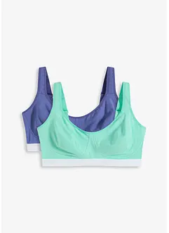 T-shirt bh zonder beugels (set van 2) met biologisch katoen, bonprix