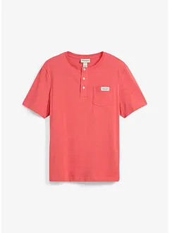 Henley shirt met comfort fit van puur biologisch katoen, korte mouw, bonprix