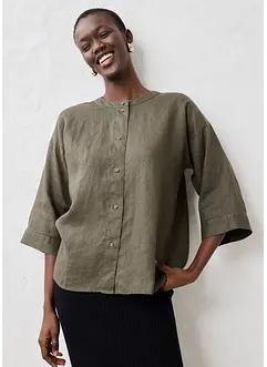 Oversized blouse van puur linnen, bonprix