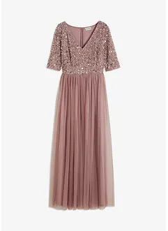 Maxi jurk met paillettenborduursel, bonprix
