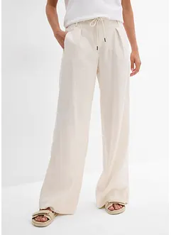 Paperbag broek van luchtige linnenmix, bonprix
