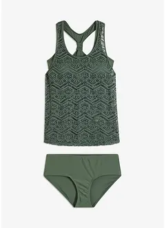 Tankini (2-dlg. set) van kant, bonprix