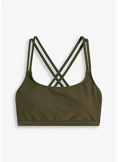 Bralette bikinitop met gekruiste bandjes, bonprix