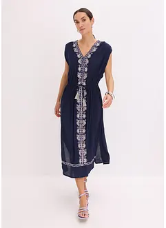 Boho midi jurk met borduursel, bonprix