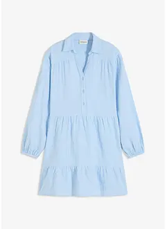Korte strokenjurk van mousseline, bonprix