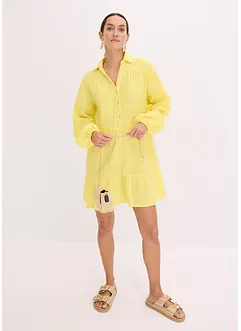 Korte strokenjurk van mousseline, bonprix