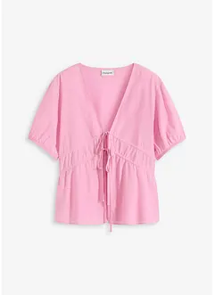 Blouse met strikjes, bonprix