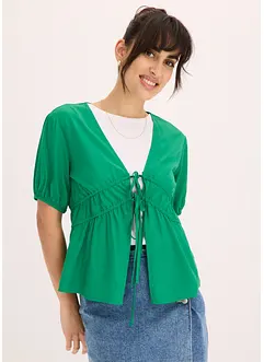 Blouse met strikjes, bonprix
