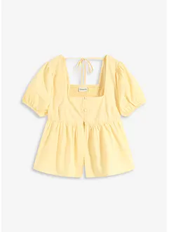 Blouse met pofmouwen en knopen, bonprix