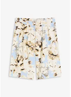 Bermuda met viscose en bandplooien, bonprix
