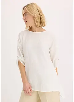 Tuniek met structuur en kanten band, bonprix