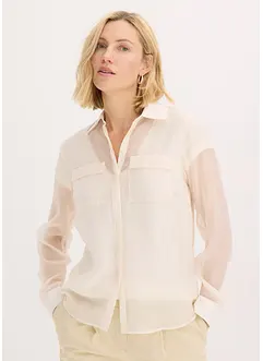 Transparante blouse met structuur, bonprix