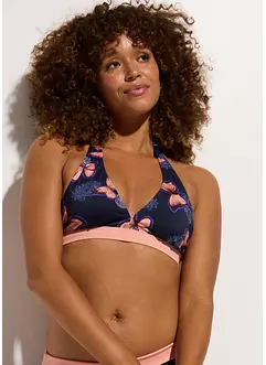 Halter bikinitop met gerecycled polyamide, bonprix