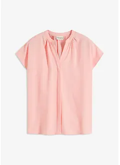 Blouse met korte mouwen en blinde knoopsluiting, bonprix