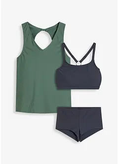 Tankini en top (3-dlg. set), bonprix