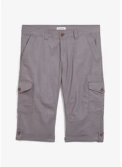 Lange cargo bermuda met linnen, regular fit, bonprix