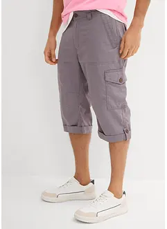 Lange cargo bermuda met linnen, regular fit, bonprix
