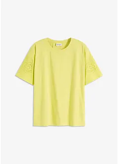 T-shirt met broderie anglaise, bonprix