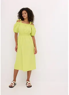 Off shoulder jurk van biologisch katoen, bonprix