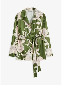 Gedessineerde blouse met satijn, bonprix