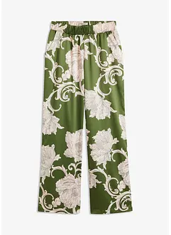 Palazzo broek van soepelvallend satijn, bonprix