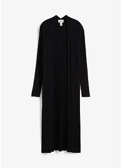 Lang gebreid vest met zijde, bonprix